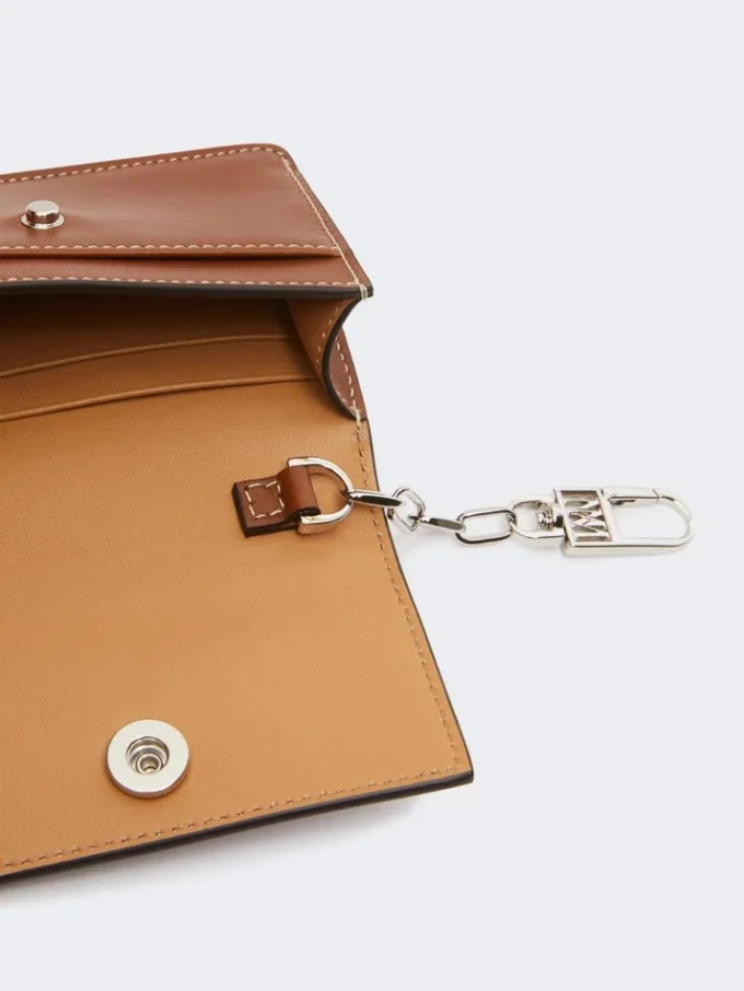 Leather purse, amber brown