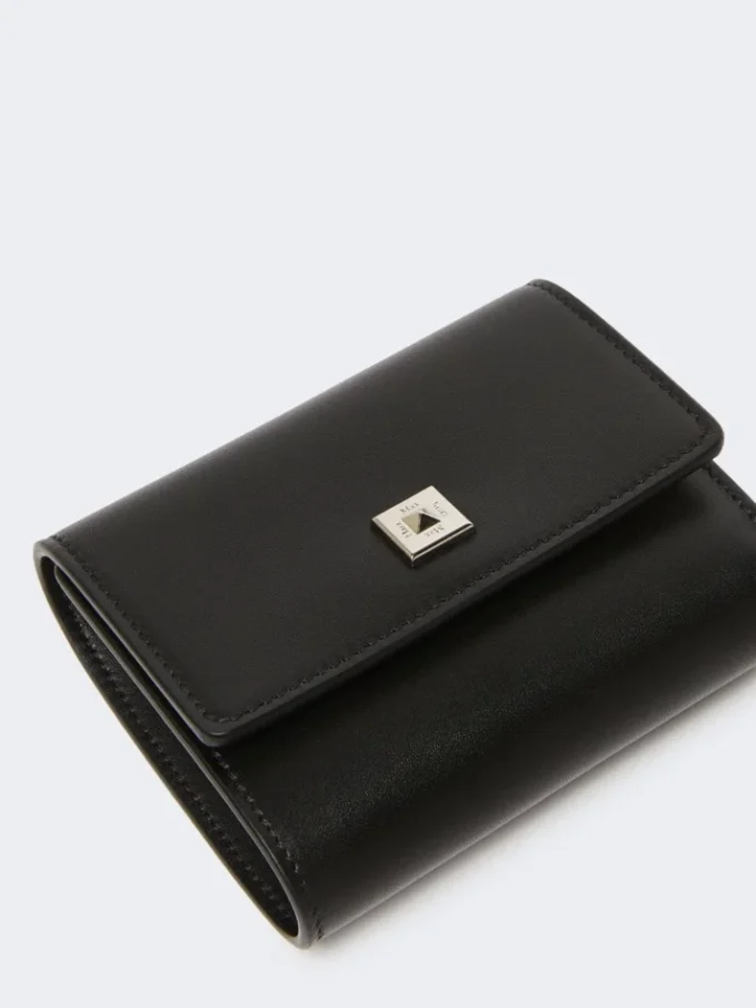Leather purse, black Leather purse, black