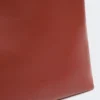 Leather s-buckle shopper bag, rust