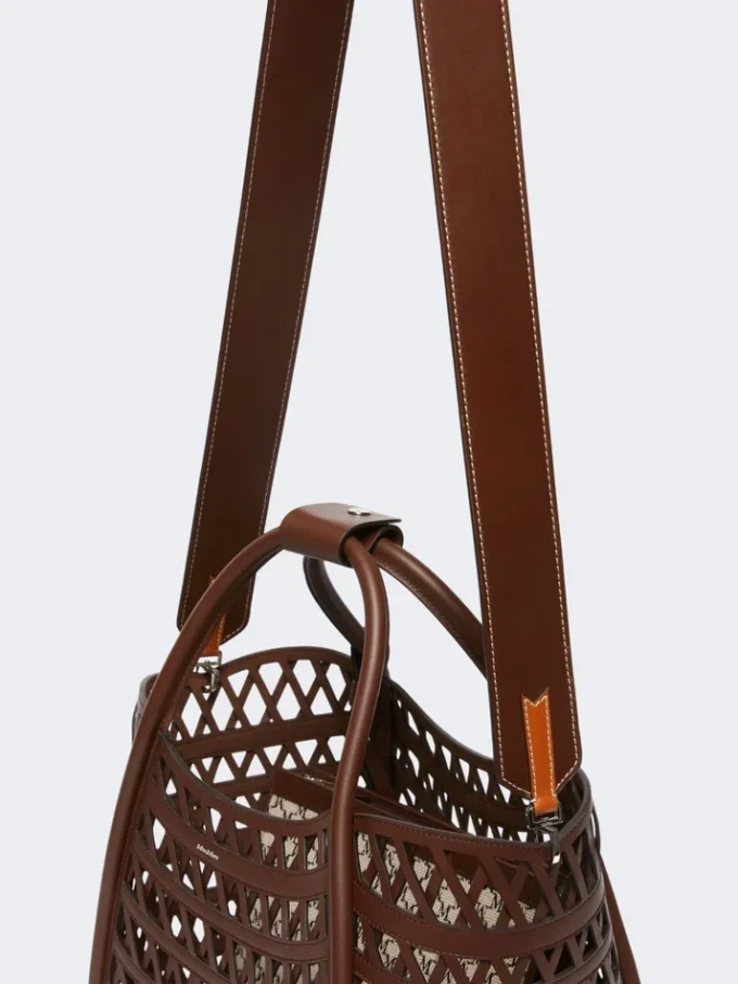 Leather shoulder strap, cocoa Leather shoulder strap, cocoa
