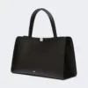 Leather tote bag, black Leather tote bag, black