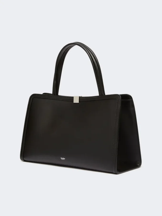 Leather tote bag, black Leather tote bag, black