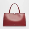 Leather tote bag, bordeaux Leather tote bag, bordeaux