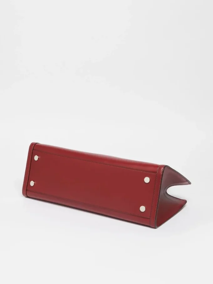 Leather tote bag, bordeaux Leather tote bag, bordeaux
