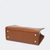 Leather tote bag, tobacco Leather tote bag, tobacco