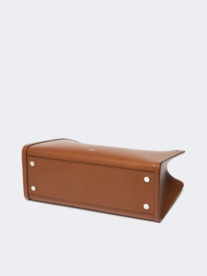 Leather tote bag, tobacco Leather tote bag, tobacco