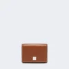 Leather tri-fold purse, amber brown Leather tri-fold purse, amber brown