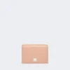 Leather tri-fold purse, pink