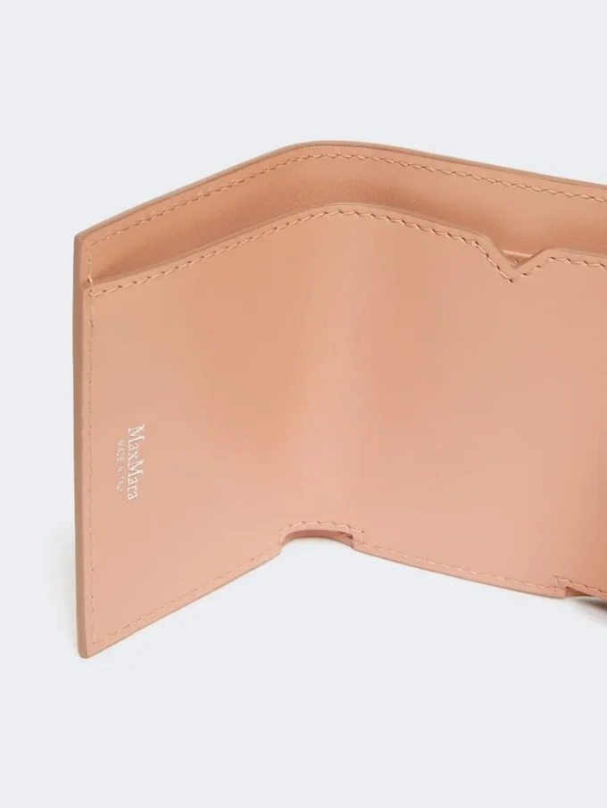 Leather tri-fold purse, pink
