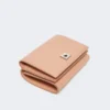 Leather tri-fold purse, pink