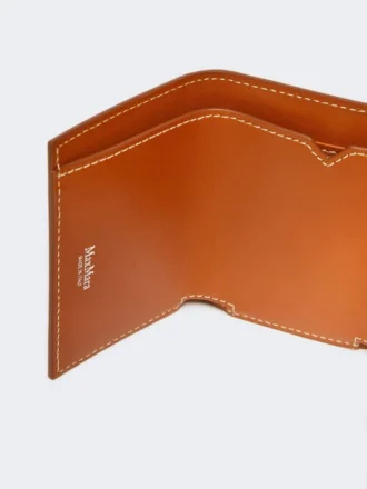 Leather tri-fold purse, rust