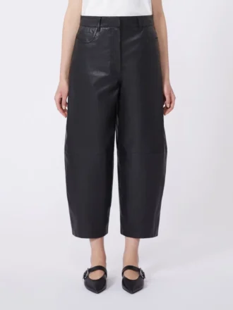 Leather trousers, black