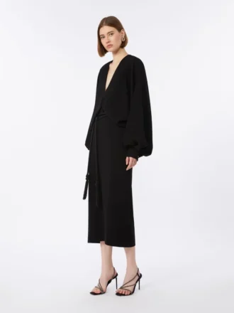 Lightweight cady dress, black