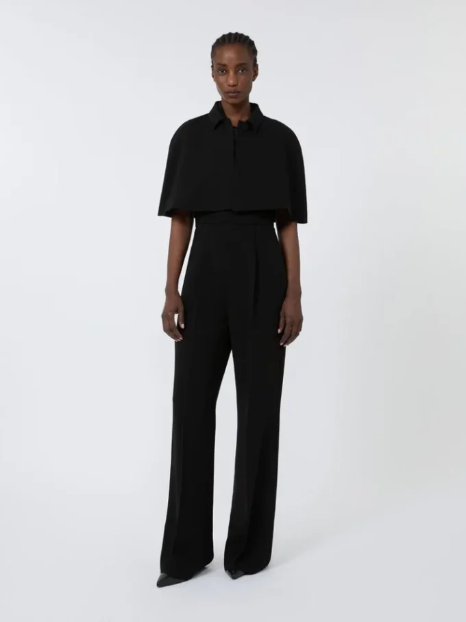 Lightweight cady jumpsuit, black Lightweight cady jumpsuit, black