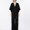 Lightweight cady jumpsuit, black Lightweight cady jumpsuit, black