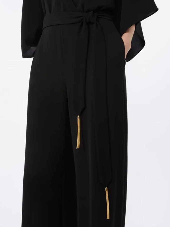 Lightweight cady jumpsuit, black Lightweight cady jumpsuit, black