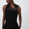 Lightweight cady jumpsuit, black Lightweight cady jumpsuit, black