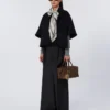 Lightweight cashmere cape, ultramarine