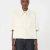 Lightweight cashmere cape, white
