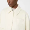 Lightweight cashmere cape, white