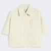Lightweight cashmere cape, white