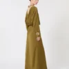 Lightweight satin dress, kaki Lightweight satin dress, kaki