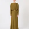 Lightweight satin dress, kaki Lightweight satin dress, kaki