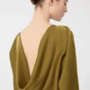 Lightweight satin dress, kaki Lightweight satin dress, kaki