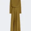 Lightweight satin dress, kaki Lightweight satin dress, kaki
