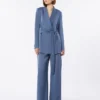 Lightweight satin trousers, avio