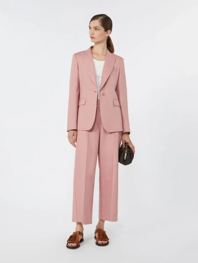 Linen and cotton canvas blazer, antique rose Linen and cotton canvas blazer, antique rose