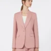 Linen and cotton canvas blazer, antique rose Linen and cotton canvas blazer, antique rose