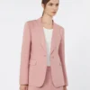 Linen and cotton canvas blazer, antique rose Linen and cotton canvas blazer, antique rose