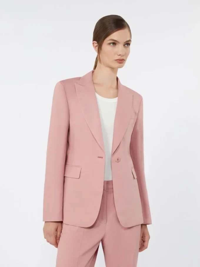 Linen and cotton canvas blazer, antique rose Linen and cotton canvas blazer, antique rose