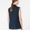 Linen basketweave gilet, midnightblue Linen basketweave gilet, midnightblue