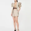 Linen basketweave shorts, sand