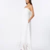 Linen canvas bustier dress, white Linen canvas bustier dress, white