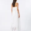 Linen canvas bustier dress, white Linen canvas bustier dress, white