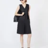 Linen canvas gilet, black Linen canvas gilet, black