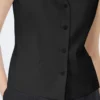 Linen canvas gilet, black Linen canvas gilet, black