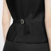 Linen canvas gilet, black Linen canvas gilet, black