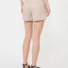 Linen canvas shorts, camel Linen canvas shorts, camel