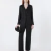 Linen canvas waistcoat, black Linen canvas waistcoat, black