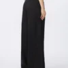 Linen canvas trousers, black