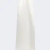Linen stole with fringes, white