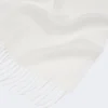 Linen stole with fringes, white