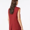 Linen twill gilet, brick red Linen twill gilet, brick red