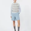 Linen yarn waistcoat, multicolour