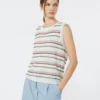 Linen yarn waistcoat, multicolour