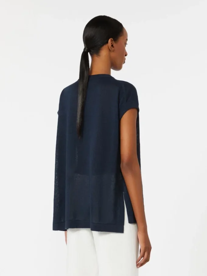 Linen yarn waistcoat, navy Linen yarn waistcoat, navy